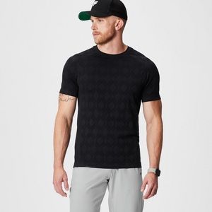 NWT Fabletics The Training Day Black Short Sleeve Tee T-shirt Size XL